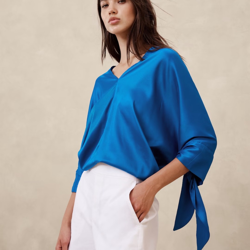 Banana Republic Tie Sleeve Top NWT